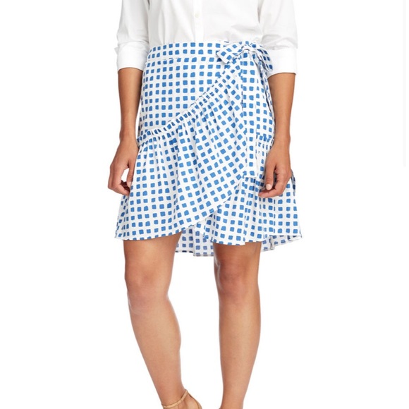 Vineyard Vines Painterly Grid Wrap Skirt - Picture 1 of 6
